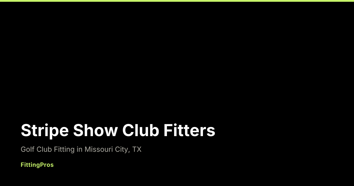 Stripe Show Club Fitters | Custom Golf Club Fitting | FittingPros